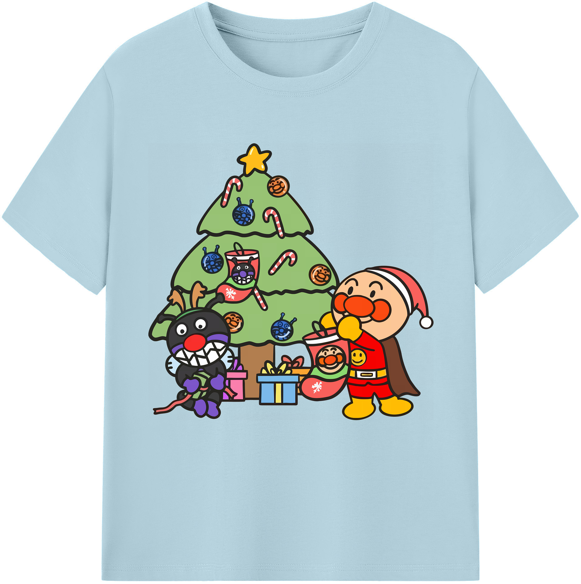 （画像用） アンパンマン Anpanman 綿100％半袖Tシャツ（フロントプリント）